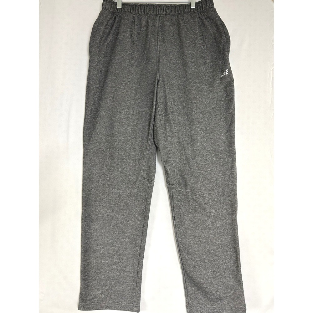 BCG Mens XL Athletic Pants Gray Heather Fleece Lined Joggers Straight Leg